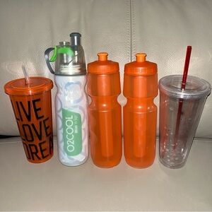 5 pcs WATER BOTTLES & TUMBLERS reusable Acrylic, O2Cool Mist ‘n Sip, Cool Gear